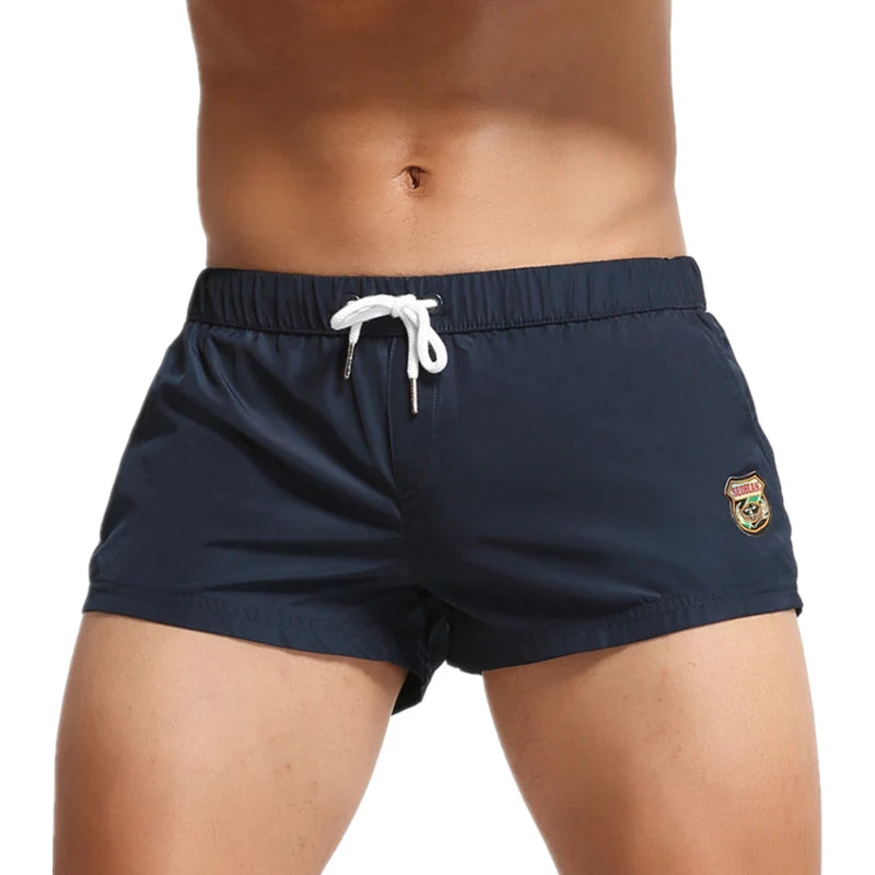 SEOBEAN Men's Quick Dry Swimwear Beach Shorts Summer Surf Fitness Board Trunks Gym Short Pants Male Clothing