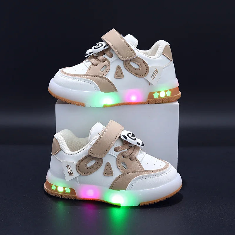 Kid Sneakers 2025 Autumn New Light Up Kid Shoe Trend Boy Sneakers Cute Girl Shoe Fashion Tennis Female Designer Shoe Кроссовки