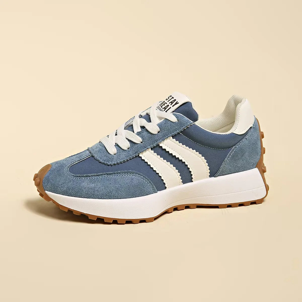 2026 Spring Retro Platform Women's Sneakers Summer Casual Patchwork Leather Sneakers Women's Outdoor Casual Comfort Shoes