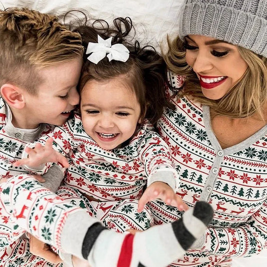 2024 Christmas Family Matching Pajamas New Year Xmas Father Mother Kids Baby Clothes Set Dad Mom And Daughter Son Pyjamas Outfit