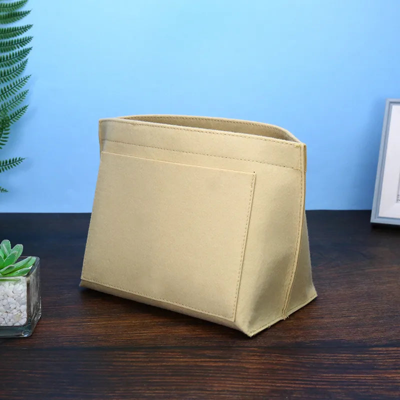 Felt Insert Bag Fits For Longchamp Handbag Liner Bag Felt Cloth Makeup Bag Support Travel Portable Insert Purse Organizer