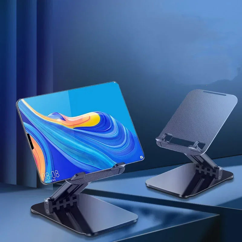 Xikcu Foldable Desk Phone Holder Mount Stand For iPhone 12-16 Universal Mobile Phone Holder Tablet Desktop Aluminum Alloy Holder