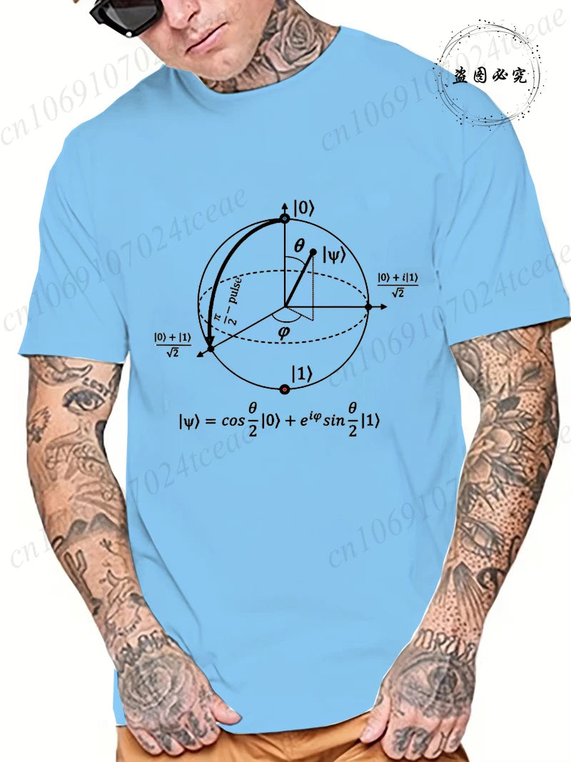 Summer Casual Men's T-Shirt Clothing Soft and Loose Round Neck Top for Men Math Physics and Science Male Short Sleeve Tees Tops