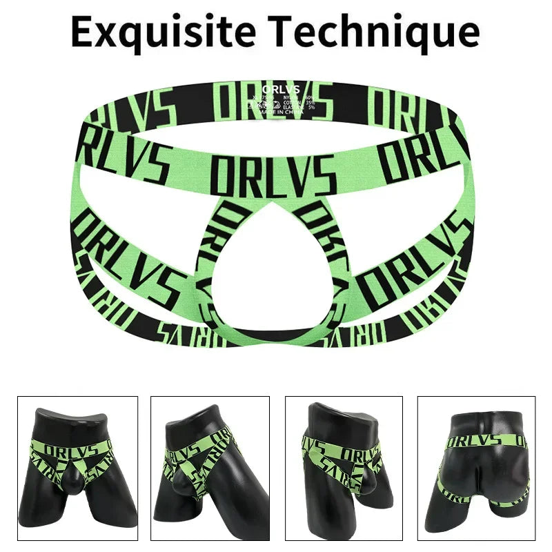 Men's panties thong letter belt double thong sports empty men's T-pants DZ13