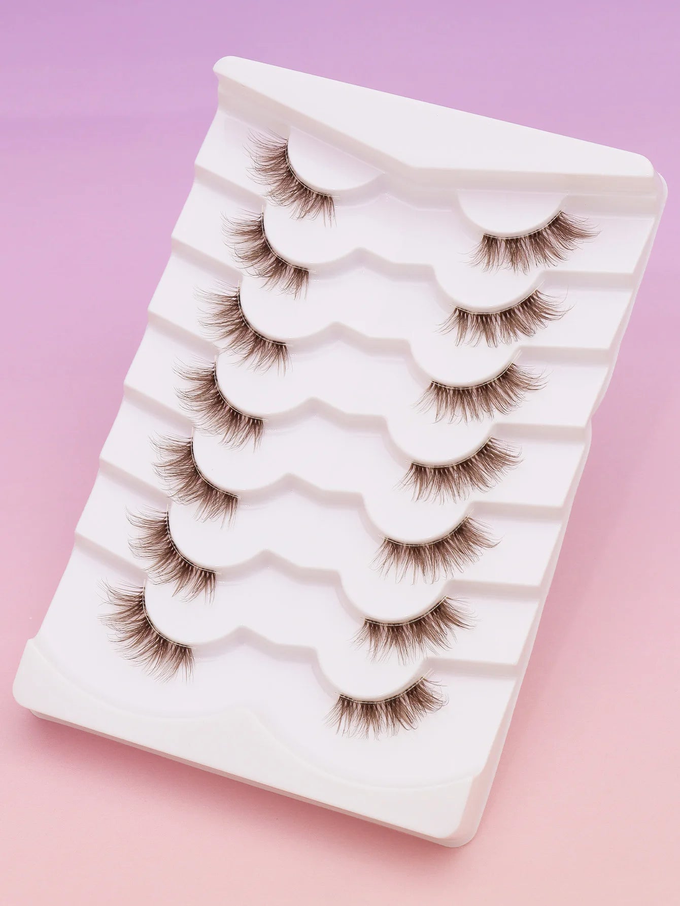 Christmas new 5 Pairs Brown Lashes 3D Mink Natural Long False Eyelashes Dramatic Volume Fake Lashes Makeup Eyelash Extension