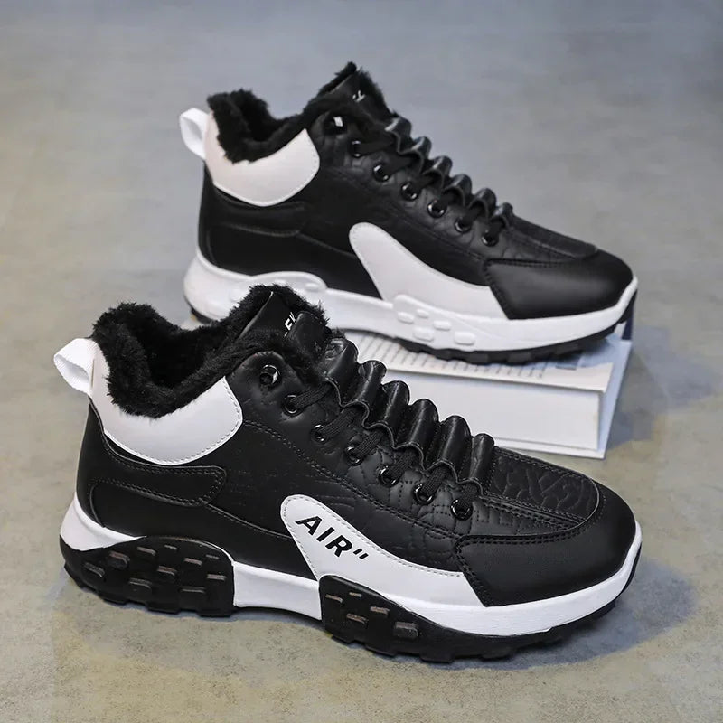 Men Platform Warm Cotton Shoes Male Thick Sneakers Winter Vulcanized Shoes Men Fashion Casual Running Shoe High Top Snow Boots