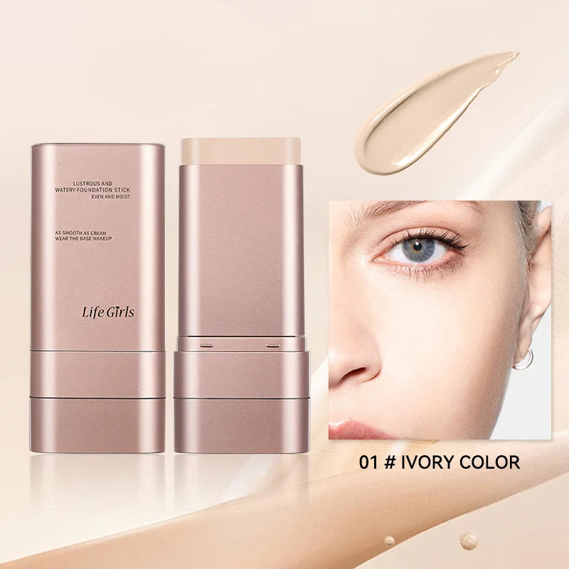 Clear and Moisturizing Foundation with a Natural Glow, Hydrating, Bling, Radiance, Thin and Lightweight Double-Ended Makeup Foundation That Can Be Rotated for Easier Application, with Its Own Brush for Waterproofing, Making I