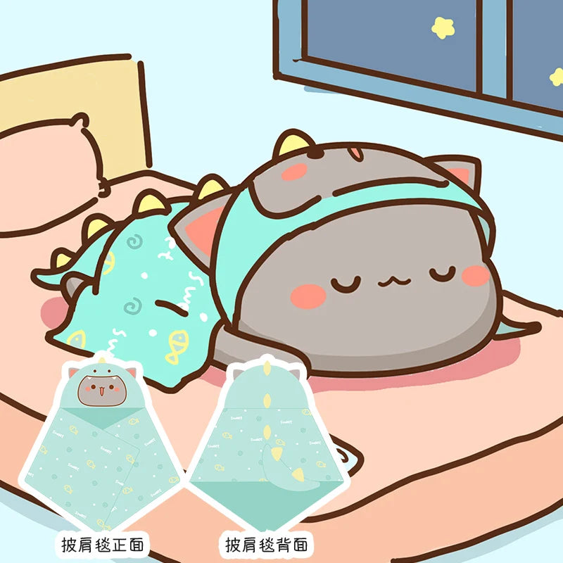 Official Original Bubu And Dudu Blanket Shawl Blanket - Panda Bubu And Yier Blanket Office, And Travel, Perfect Gift For Fans