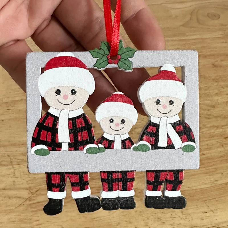 Christmas Pendant DIY Personal Family Christmas Decorations For Home 2025 Navidad Christmas Tree Hanging Ornament New Year 2026
