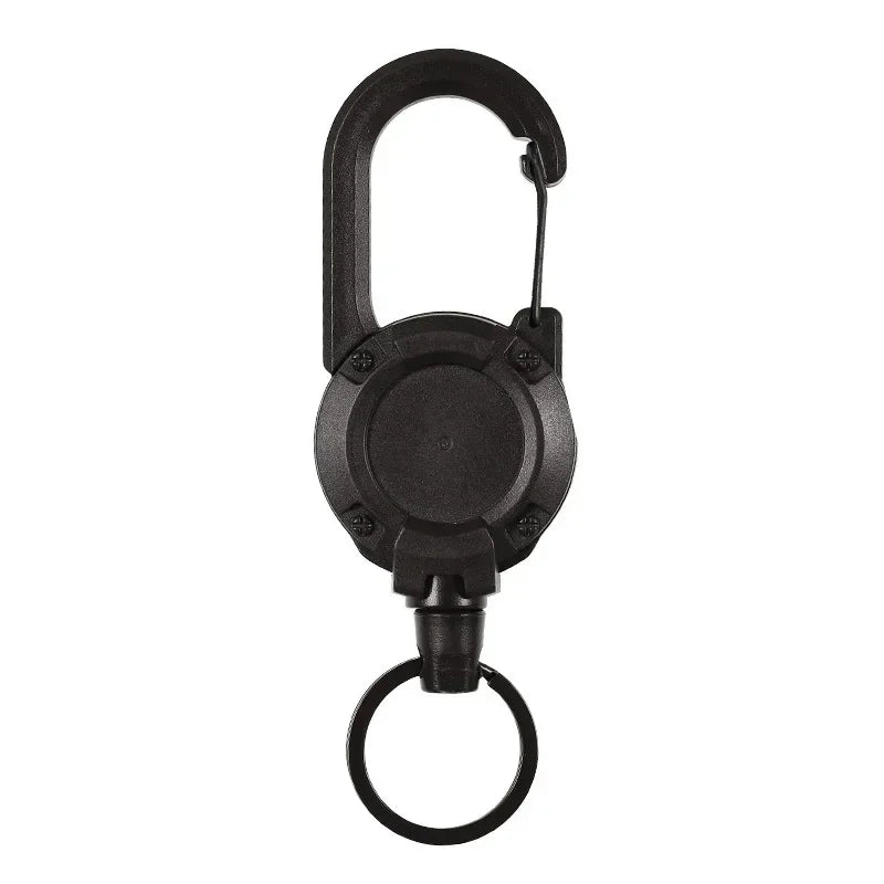 Outdoor Heavy-Duty Retractable Keychain Retractable Card Holders Extendable Key Chain Steel Wire Rope Extendable Key Lanyard