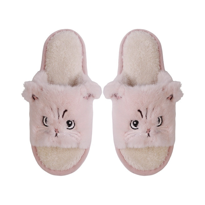 Thickened Warm Plush Soft Soled Cotton Slipper