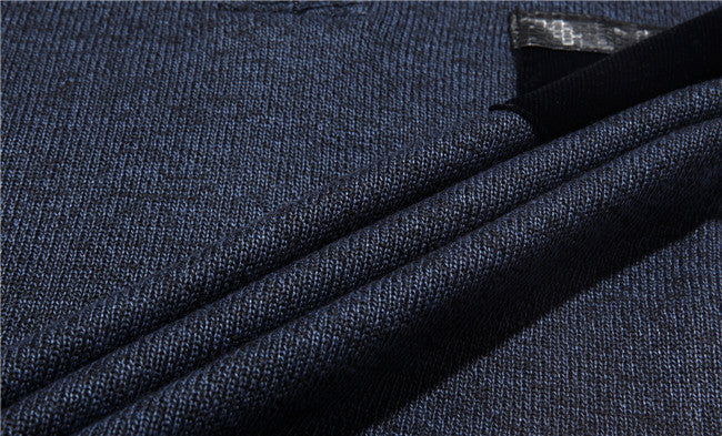 New Winter Mens Pullover Knitted Sweater Male Wool Fleece Thick Casual Pullover Patchwork Warm Pocket Sweater Standing Collar