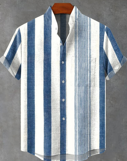 Retro ethnic pattern shirt summer fashion short sleeve 3D printing men's shirt casual street trend super breathable Hawaii fast