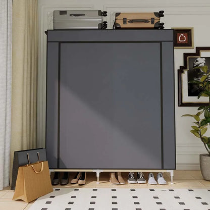 Freestanding Portable Wardrobe with 1 Hanging Area & 5 Storage Areas Lightweight Wardrobe