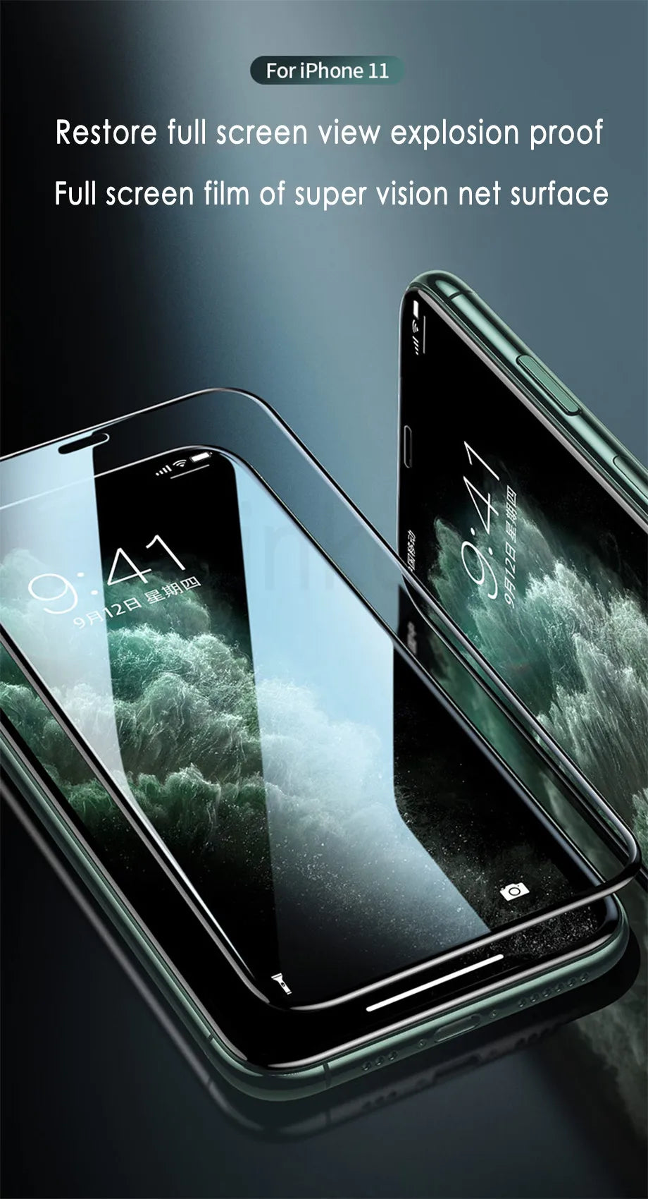 Full Cover Protective Glass On The For iPhone 11 12 13 Pro XS Max XR X Screen Protector For iPhone 7 6 8 Plus 11 Tempered Glass