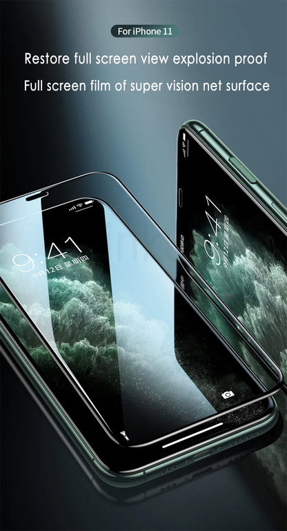 Full Cover Protective Glass On The For iPhone 11 12 13 Pro XS Max XR X Screen Protector For iPhone 7 6 8 Plus 11 Tempered Glass
