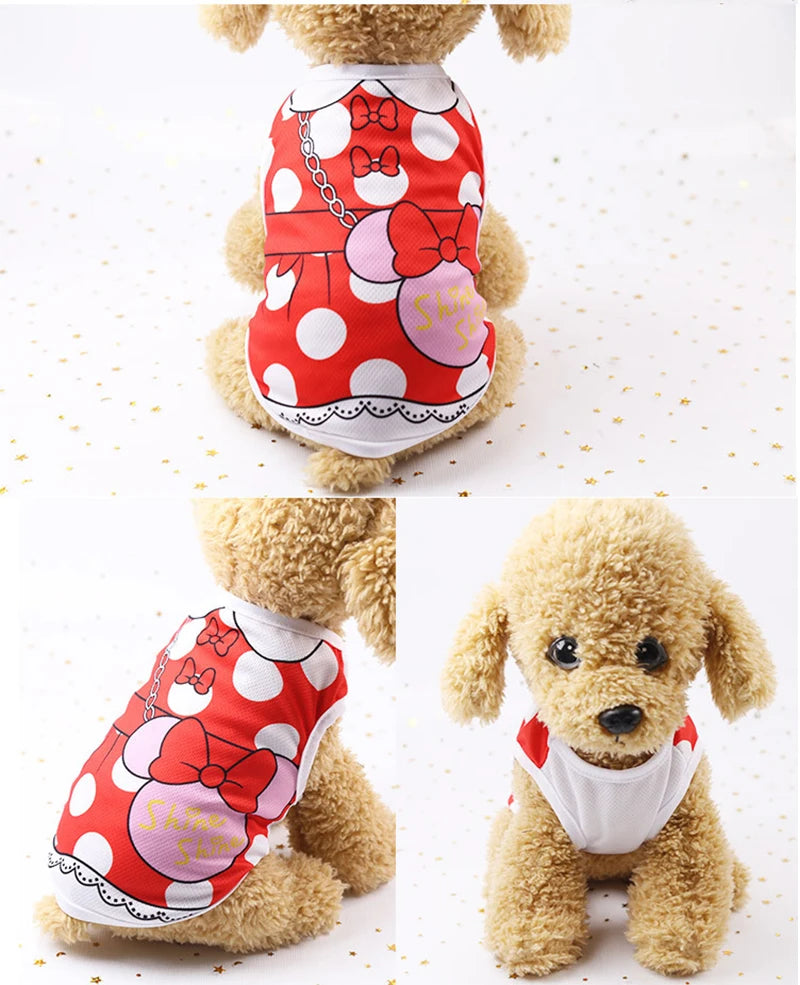 Cute Dog Clothes Summer Autumn Breathable Mesh Soft Puppy Summer Clothes For Small Medium Dog Cat Pet Chihuahua Ropa Para Perros