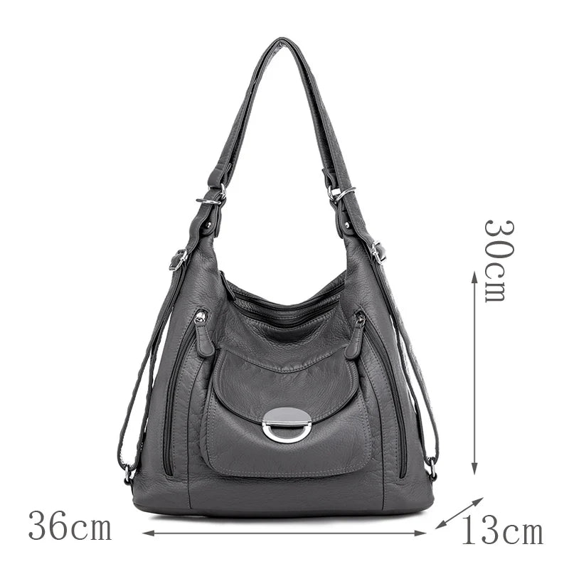 Annmouler Fashion Bag for Women Large Capacity Shoulder Bag Soft Pu Leather Crossbody Bag Pockets Ladies Handbag Tote Purses