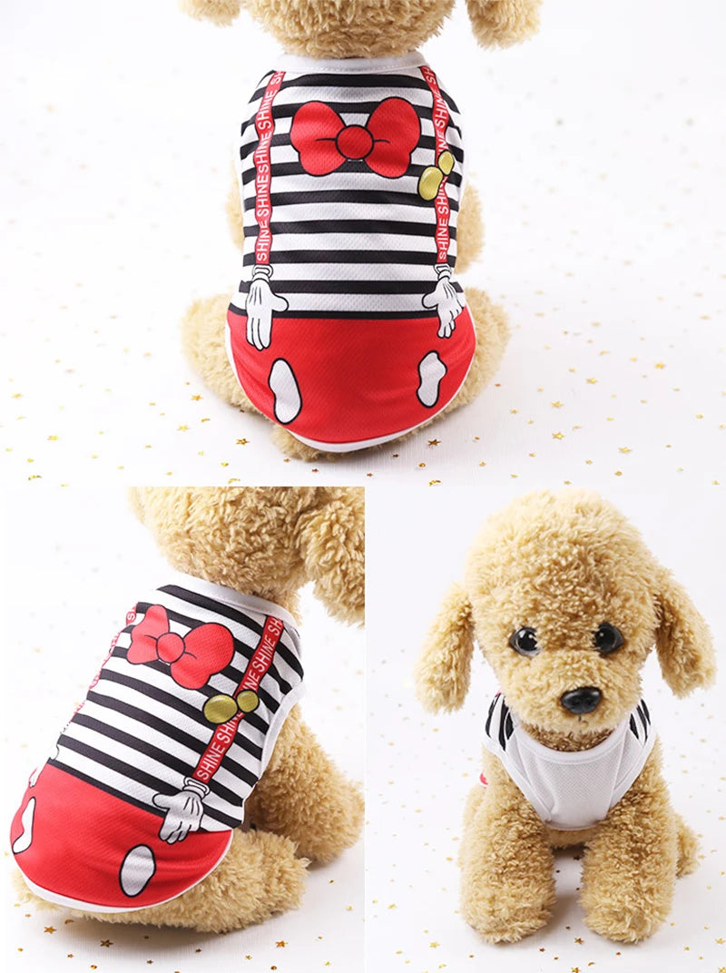 Cute Dog Clothes Summer Autumn Breathable Mesh Soft Puppy Summer Clothes For Small Medium Dog Cat Pet Chihuahua Ropa Para Perros