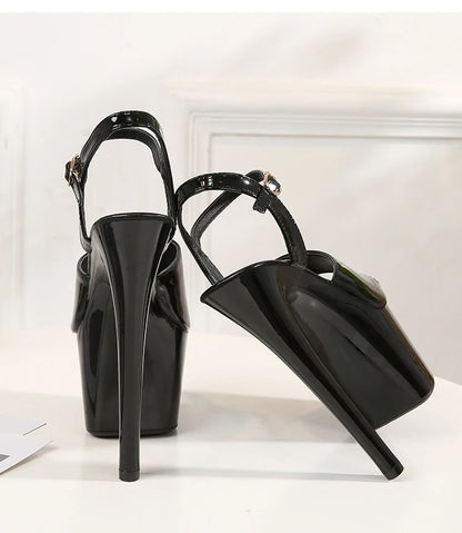 2022 Pole Dance Shoes Stripper High Heels Women Sexy Show Shoes Sandals Party Club 15 17 CM Platform High-heeled Shoes Wedding