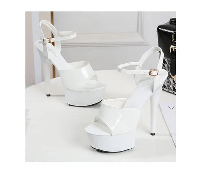 2022 Pole Dance Shoes Stripper High Heels Women Sexy Show Shoes Sandals Party Club 15 17 CM Platform High-heeled Shoes Wedding
