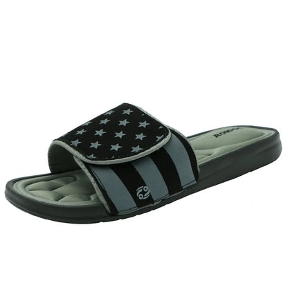 Mens Slippers Breathable Star Striped Memory Foam Indoor Comfortable Flip Flops Beach Sandals Outdoor 2025 New Summer Adjustable