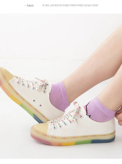 1pair women Boat sock Mickey cute cartoon Japanese Korean sweet Disney cotton socks spring and summer wild short tube socks