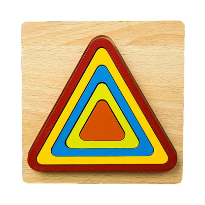 Wooden Geometric Shape Puzzle Kids Montessori Toys Shape Cognition Children Jigsaw Puzzle Board Learning Educational Toys Gifts