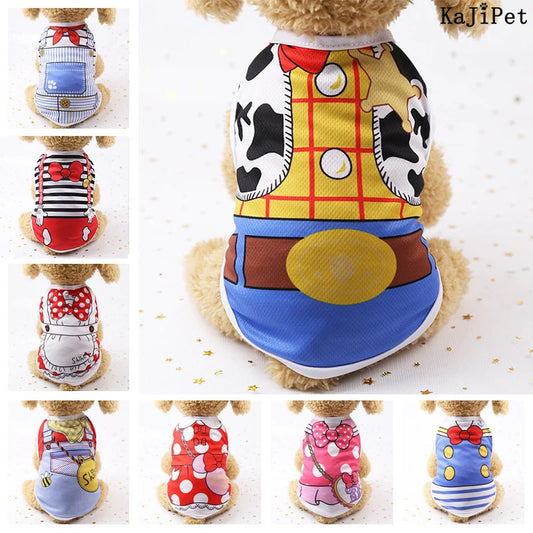 Cute Dog Clothes Summer Autumn Breathable Mesh Soft Puppy Summer Clothes For Small Medium Dog Cat Pet Chihuahua Ropa Para Perros