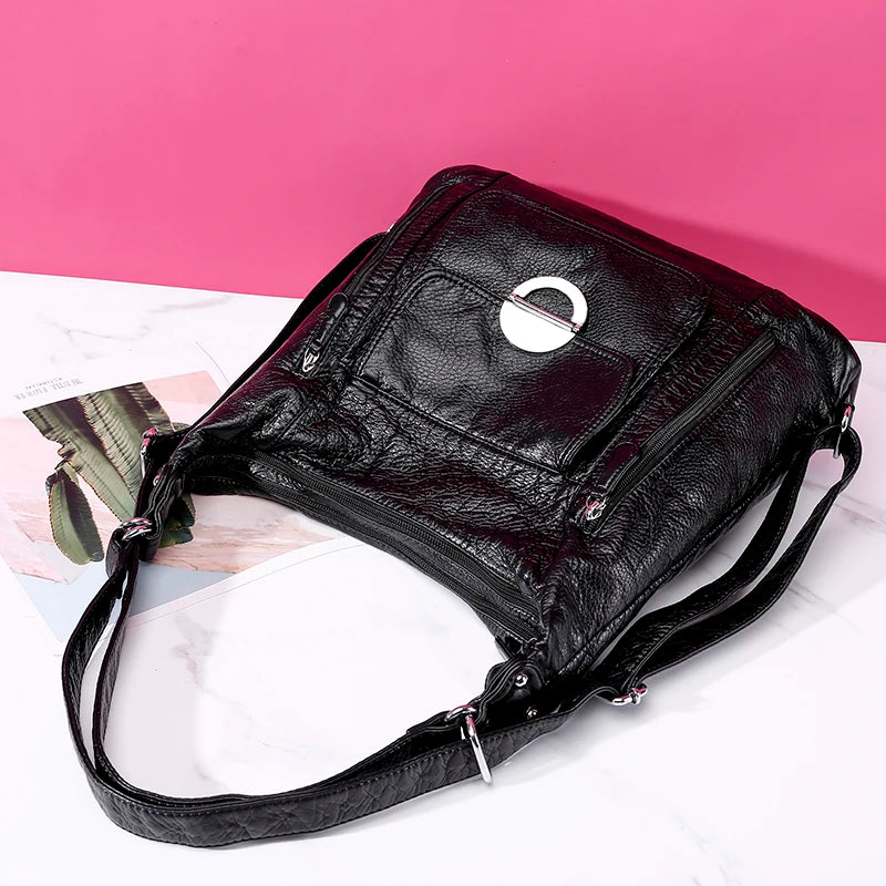 Annmouler Fashion Bag for Women Large Capacity Shoulder Bag Soft Pu Leather Crossbody Bag Pockets Ladies Handbag Tote Purses
