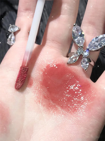 Cute Bear Liquid Lip Gloss Waterproof Non-stick Long Lasting Mirror Water Lip Glaze Lipstick Lip Gloss Beauty Cosmetic Makeup