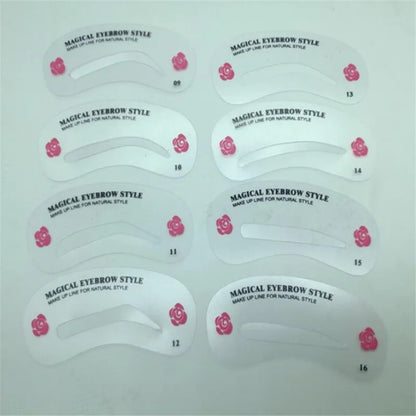24 Styles Grooming Eyebrow Stencil Kit Makeup Tools DIY Beauty Eyebrow Template Stencil For Women Beauty Tools Accessories