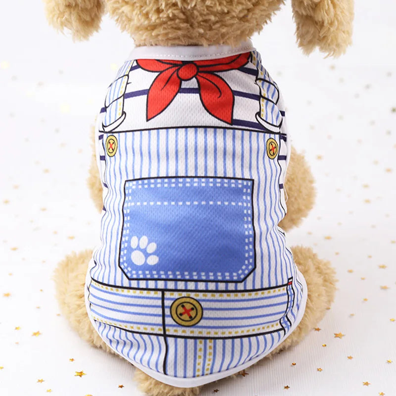 Cute Dog Clothes Summer Autumn Breathable Mesh Soft Puppy Summer Clothes For Small Medium Dog Cat Pet Chihuahua Ropa Para Perros