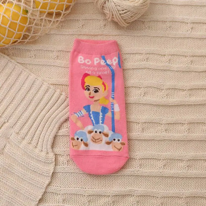 1pair women Boat sock Mickey cute cartoon Japanese Korean sweet Disney cotton socks spring and summer wild short tube socks