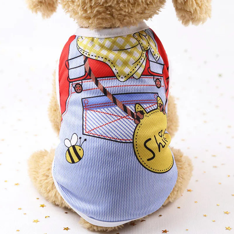 Cute Dog Clothes Summer Autumn Breathable Mesh Soft Puppy Summer Clothes For Small Medium Dog Cat Pet Chihuahua Ropa Para Perros