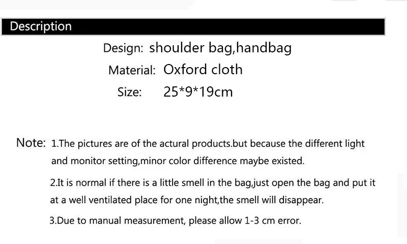 Casual Bolsos sac a main Women Messenger Bag Waterproof oxford cloth Shoulder Bag Large Capacity Mom Handbags Tote Crossbody