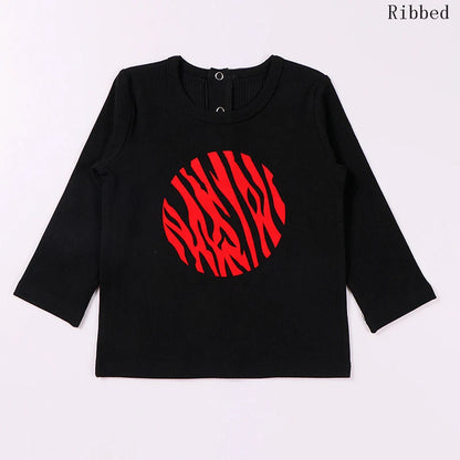 Children Clothes 2pcs Set Ribbed Kids Clothes baby Boys Clothes Girls Clothes Round Neck Long Sleeves Top Long Pants baby Set