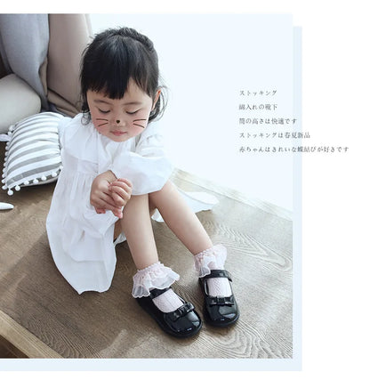 Baby Girl Toddler Kids Socks Breathable Cotton Lace Ruffle Princess Mesh Children Ankle Short Floor Sock Solid White Pink Yellow