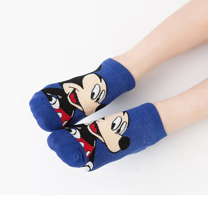 1pair women Boat sock Mickey cute cartoon Japanese Korean sweet Disney cotton socks spring and summer wild short tube socks