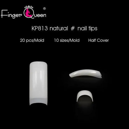 100PCS uñas postizas Nails Half French Natural/Clear Coffin False Nail ABS Artificial DIY False Fake UV Gel Nail Art faux ongles