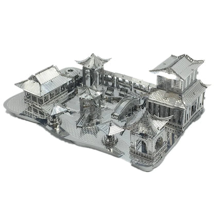 3D Metal Puzzle Chinese classical Gardens of Suzhou Building Diy 3D Model Kits Laser Cut Assemble Jigsaw Toys