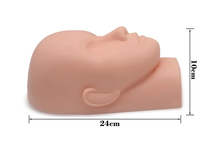 False Eyelashes Extension Practice Exercise Kit Makeup Mannequin Head Set Grafting Eyelash Training Kit Eye Lashes Graft Tools