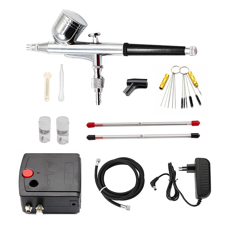 0.3mm Airbrush Paint Airbrush Compressor Air Brush Spray Gun Sprayer Pen Kit Makeup Airbrush Cake Needle Body Paint Nail Tattoo
