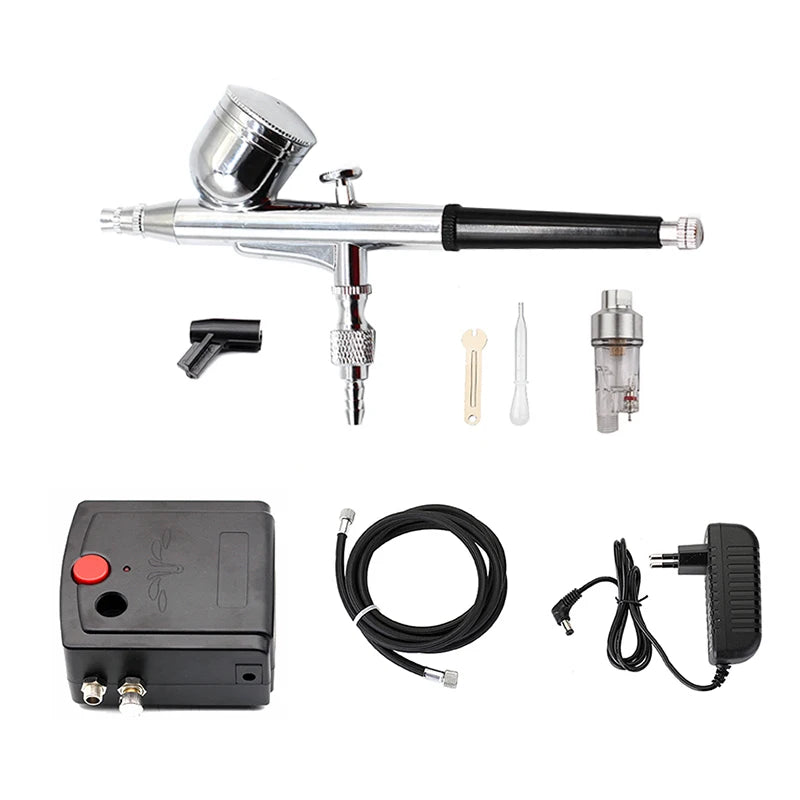 0.3mm Airbrush Paint Airbrush Compressor Air Brush Spray Gun Sprayer Pen Kit Makeup Airbrush Cake Needle Body Paint Nail Tattoo