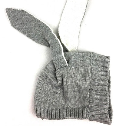 Cute Rabbit Ears Baby Hat Cap Winter Warm Knitted Caps For Children Infant Baby Girl Boy Bunny Beanie Hats Photography Props