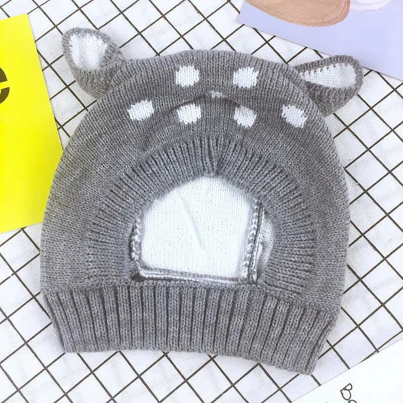 Cute Rabbit Ears Baby Hat Cap Winter Warm Knitted Caps For Children Infant Baby Girl Boy Bunny Beanie Hats Photography Props