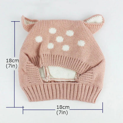 Cute Rabbit Ears Baby Hat Cap Winter Warm Knitted Caps For Children Infant Baby Girl Boy Bunny Beanie Hats Photography Props