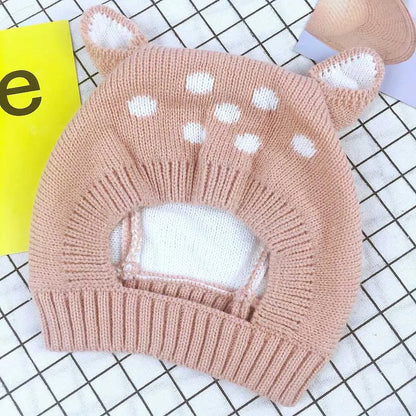 Cute Rabbit Ears Baby Hat Cap Winter Warm Knitted Caps For Children Infant Baby Girl Boy Bunny Beanie Hats Photography Props
