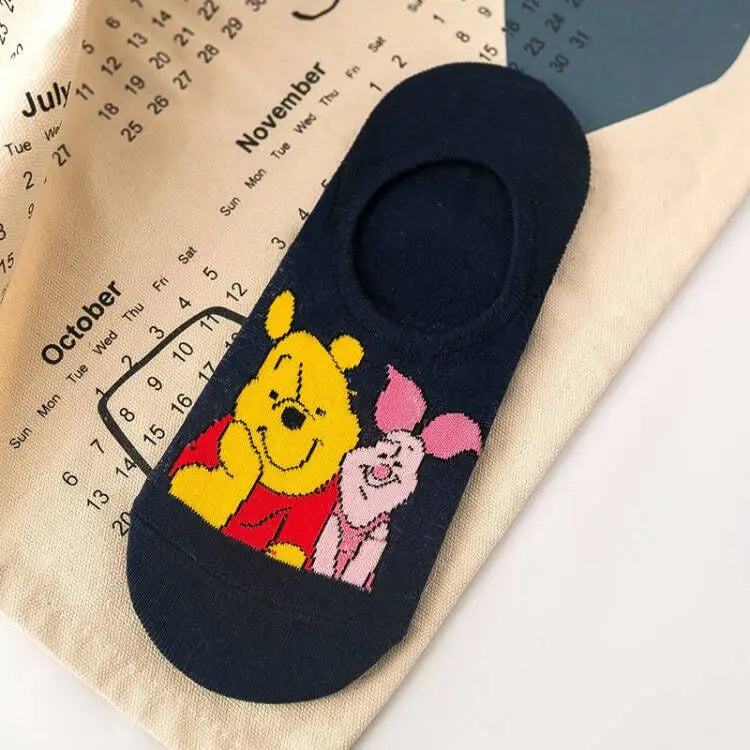 1pair women Boat sock Mickey cute cartoon Japanese Korean sweet Disney cotton socks spring and summer wild short tube socks