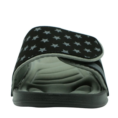 Mens Slippers Breathable Star Striped Memory Foam Indoor Comfortable Flip Flops Beach Sandals Outdoor 2025 New Summer Adjustable
